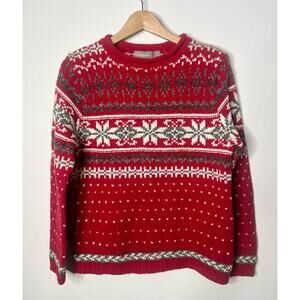 Croft and Barrow Fair Isle Winter Christmas Sweater